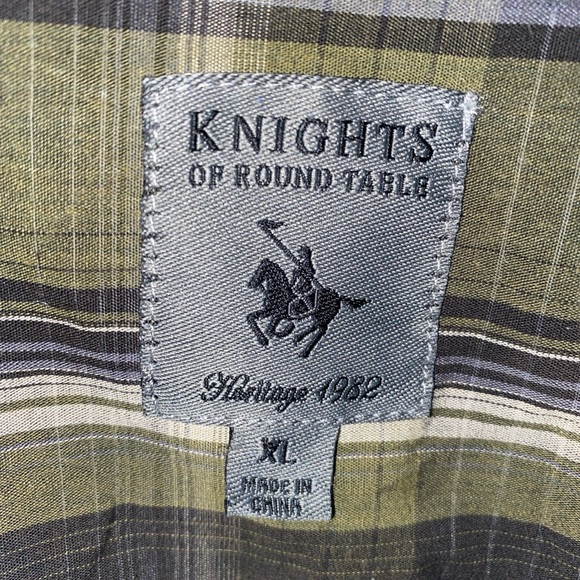 Knights Of The Round Table Casual Button Down Long Sleeve Shirt Vintage 90’s Y2K - Picture 4 of 8